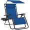 Best Choice Products Folding Zero Gravity Recliner Patio Lounge Chair w/ Canopy Shade, Headrest, Tray